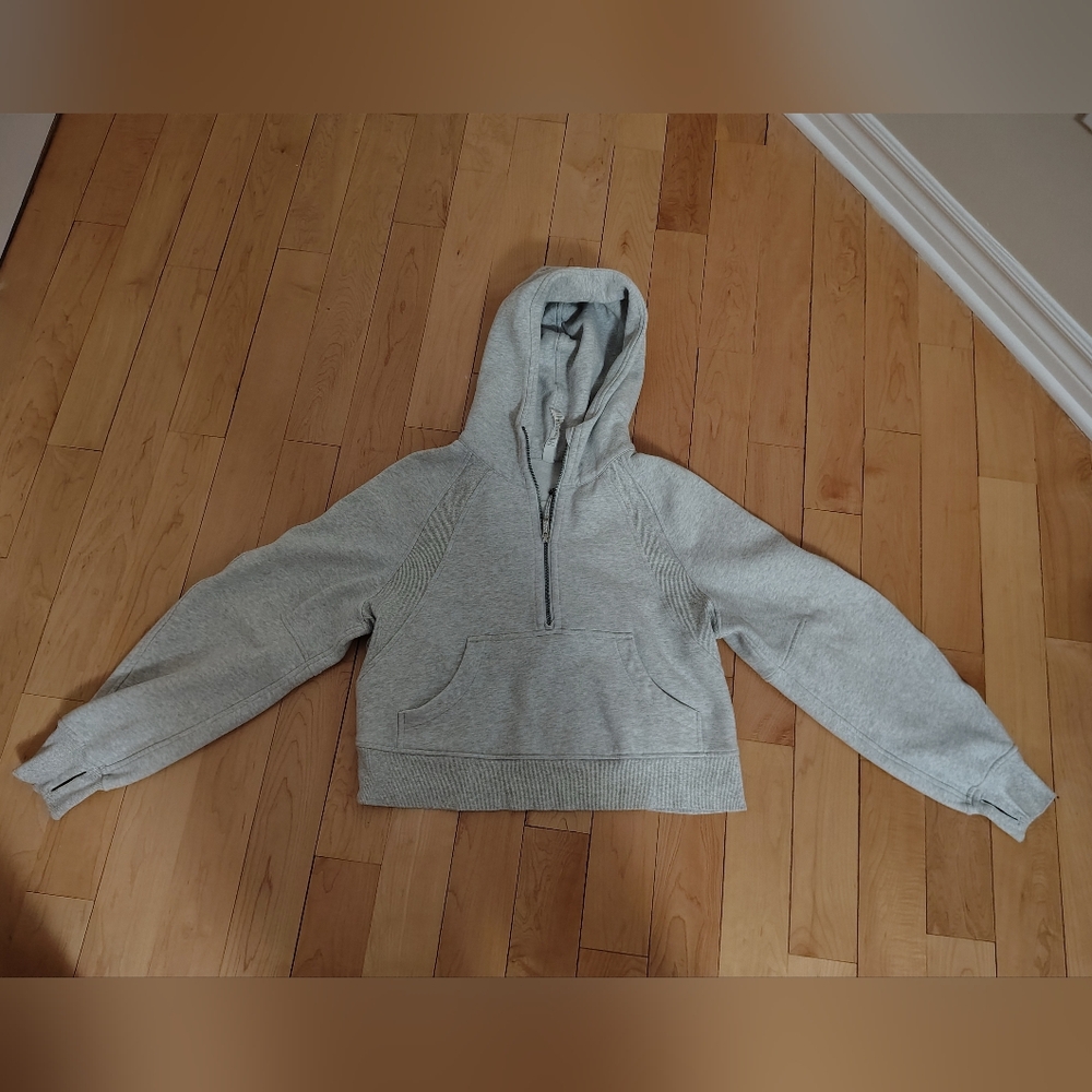 Lululemon Gray Hooded Crop Sweatshirt